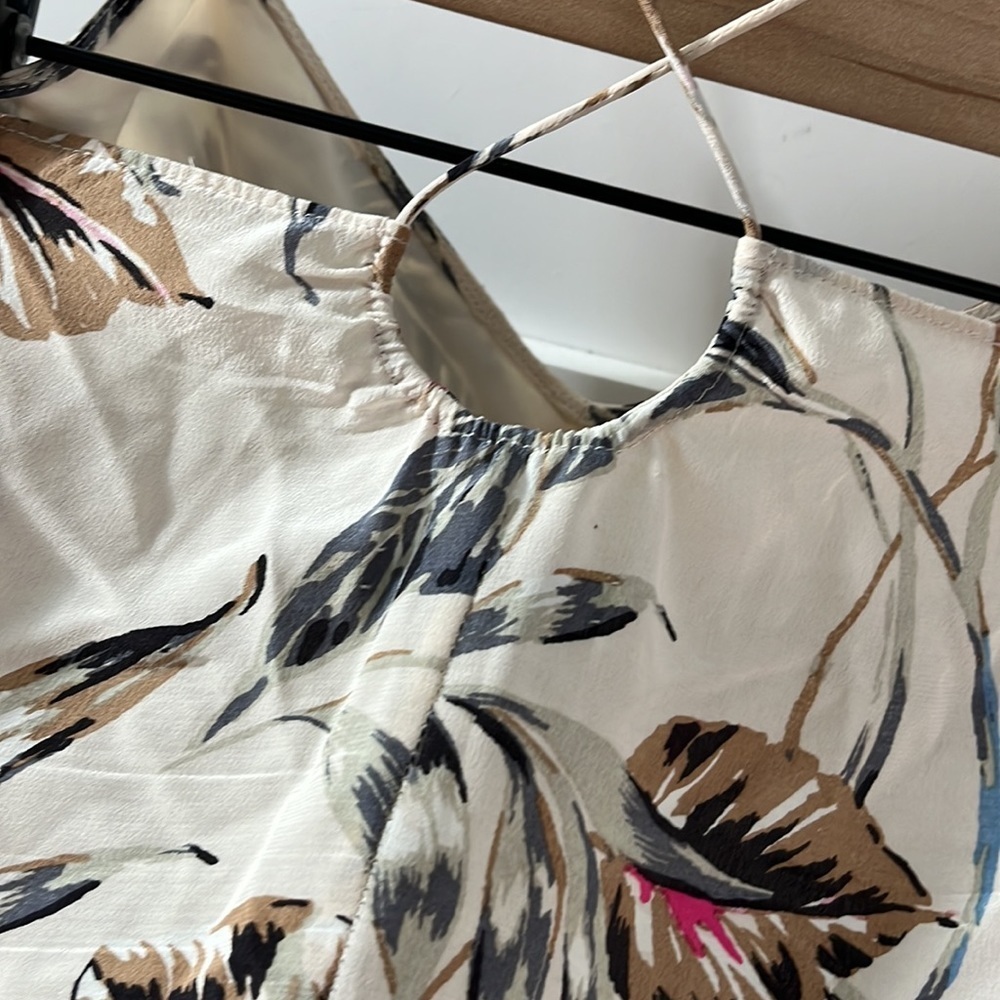 MADEWELL | GUC Strappy Flowy Fall Colored Botanical Tank Top L - Picture 7 of 7